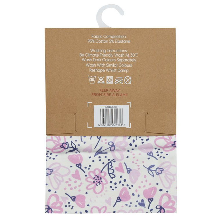 Picture of 19C222: -7468-BABY GIRLS FLORAL HEADBAND & SWADDLE WRAP SET